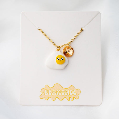 Cute food egg miniature - handmade polymerclay jewelry