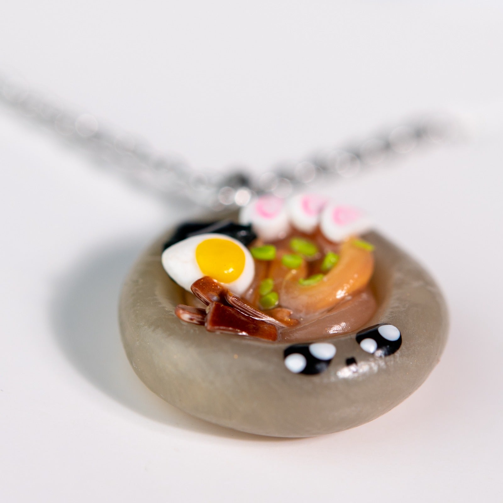 Cute food miniature - ramen polymer clay necklace