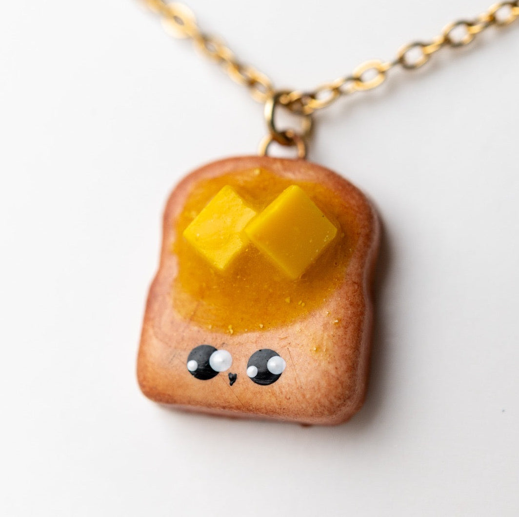 Breakfast toast with butter