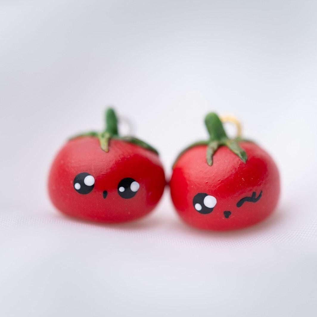 Cute miniature tomato necklace - handmade polymerclay jewelry