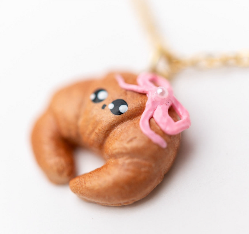 Croissant with a bow