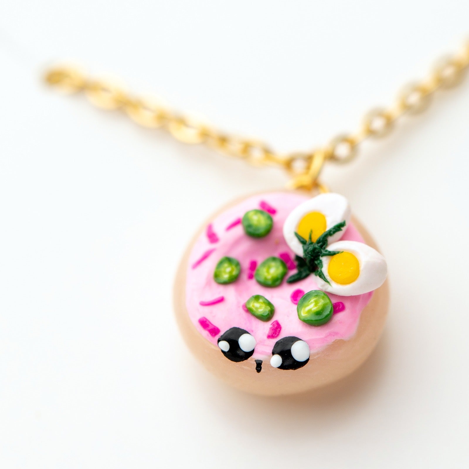 Cute food miniature - cold soup necklace