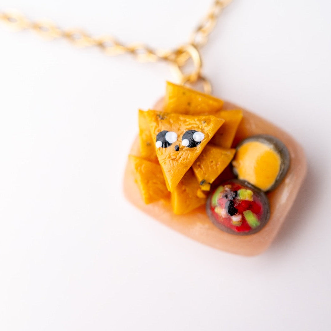 Cute food nacho miniature - handmade polymerclay jewelry