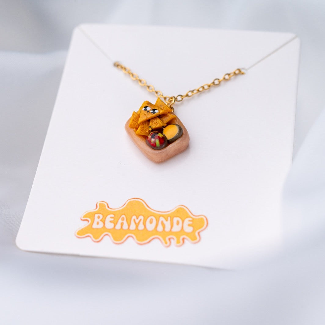 Cute food nacho miniature - handmade polymerclay jewelry