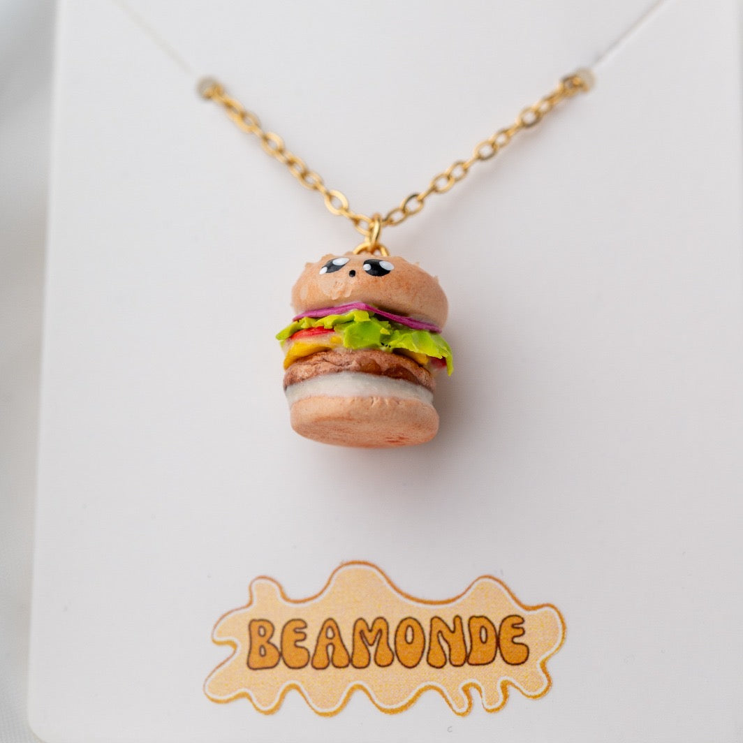 Cute food miniature - Burger necklace