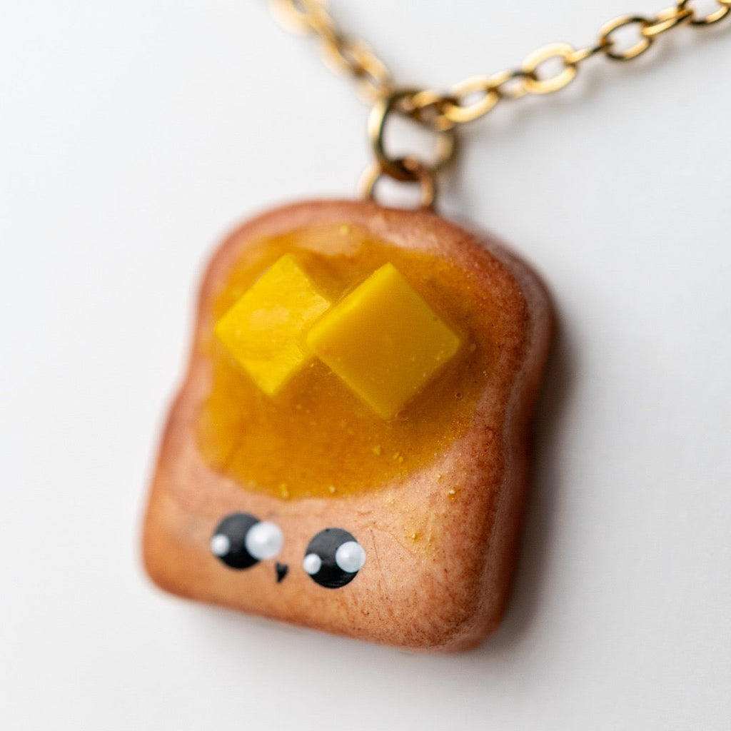 Breakfast toast with butter