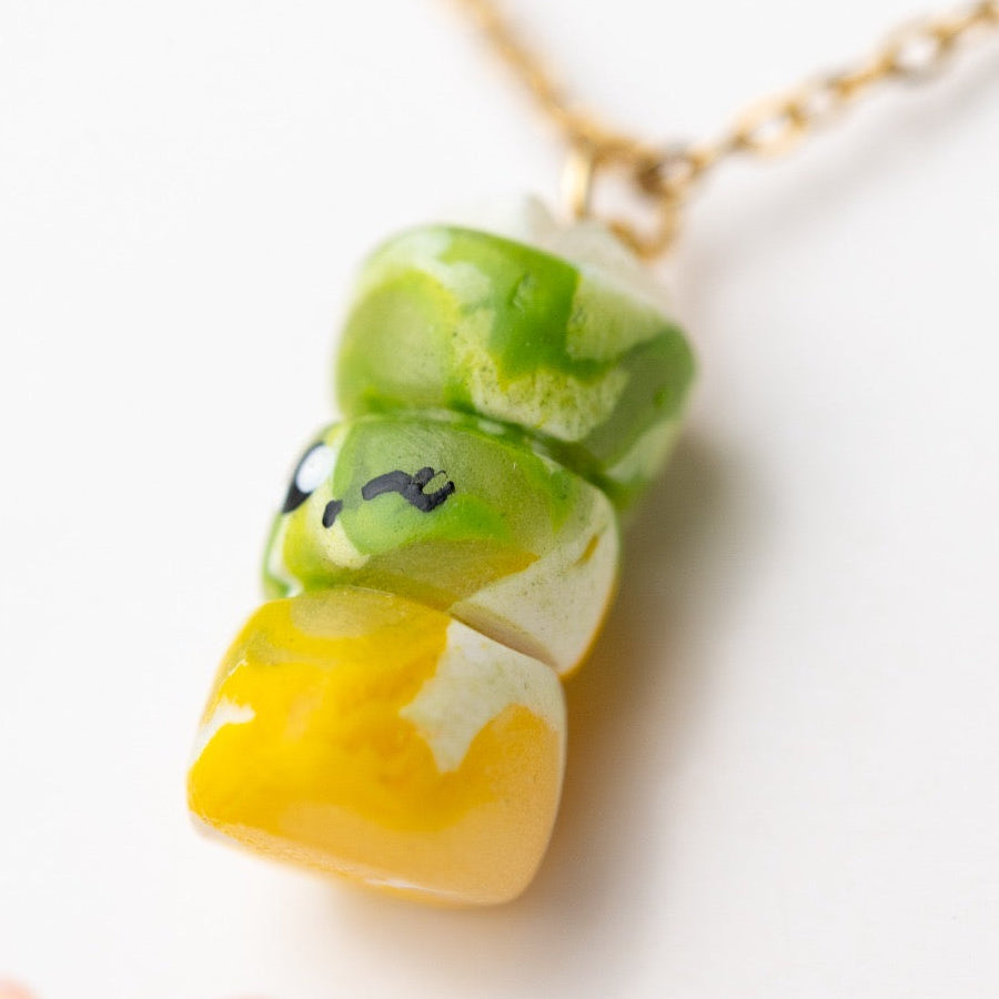 Mango Matcha - cute polymer clay miniature