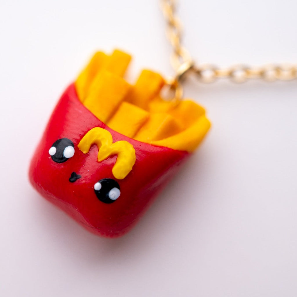 Cute food miniature - french fries necklace