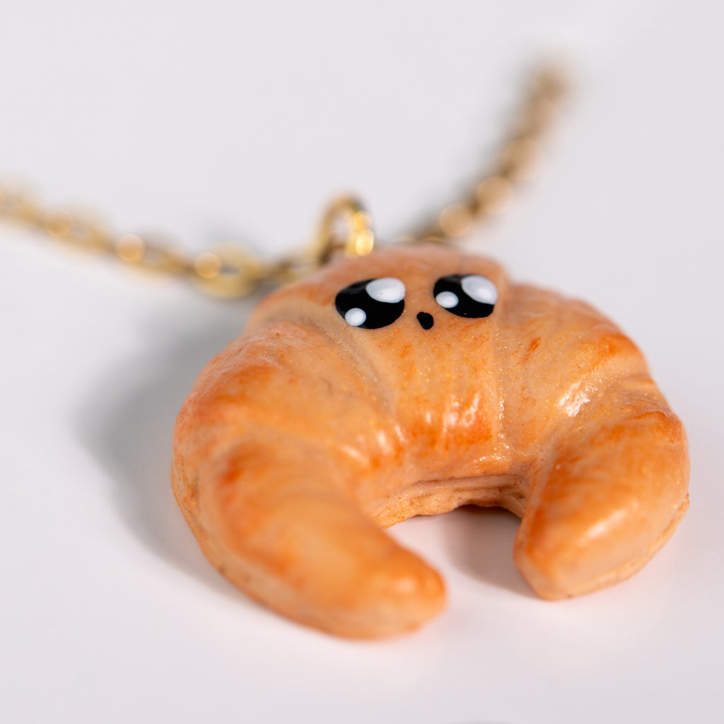 Cute food miniature - croissant necklace