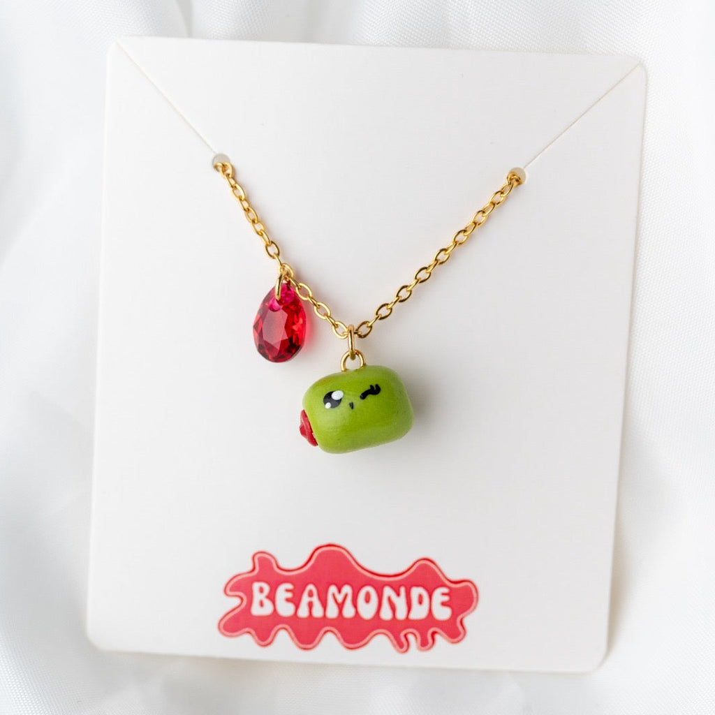 Olive food miniature - cute polymer clay jewelry