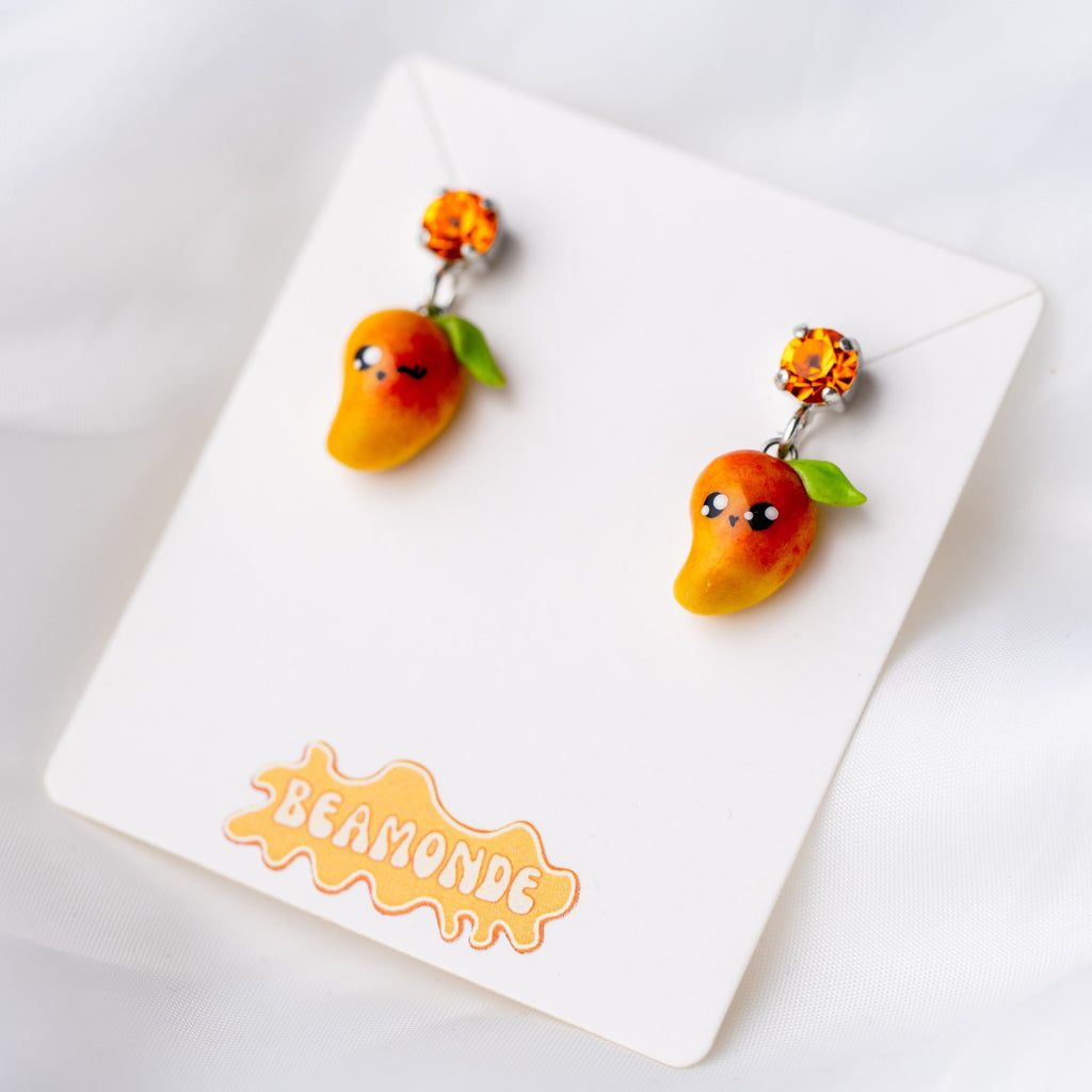 Mango earrings with Swarovski crystals