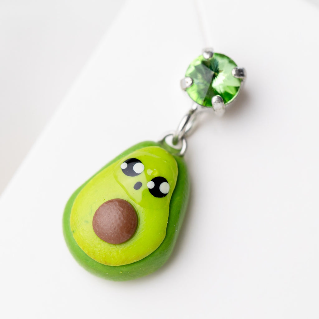 Avocado earrings with Swarovski crystals