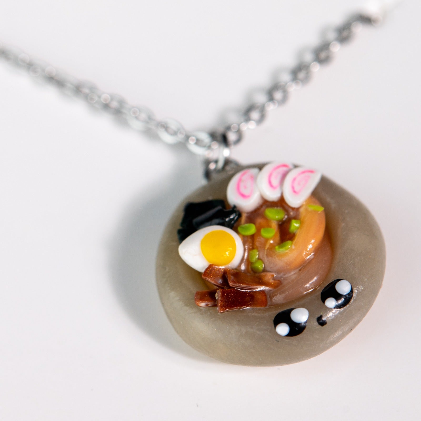 Cute food miniature - ramen polymer clay necklace