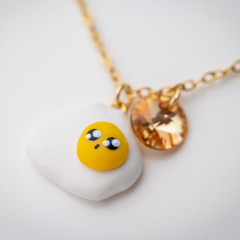 Cute food egg miniature - handmade polymerclay jewelry