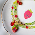 Cute strawberry jewelry set