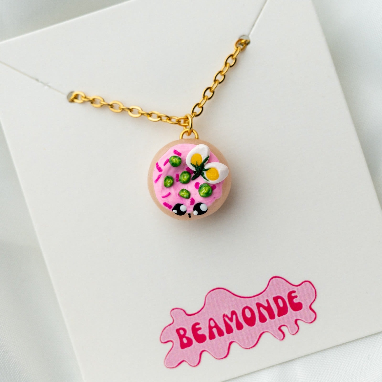 Cute food miniature - cold soup necklace