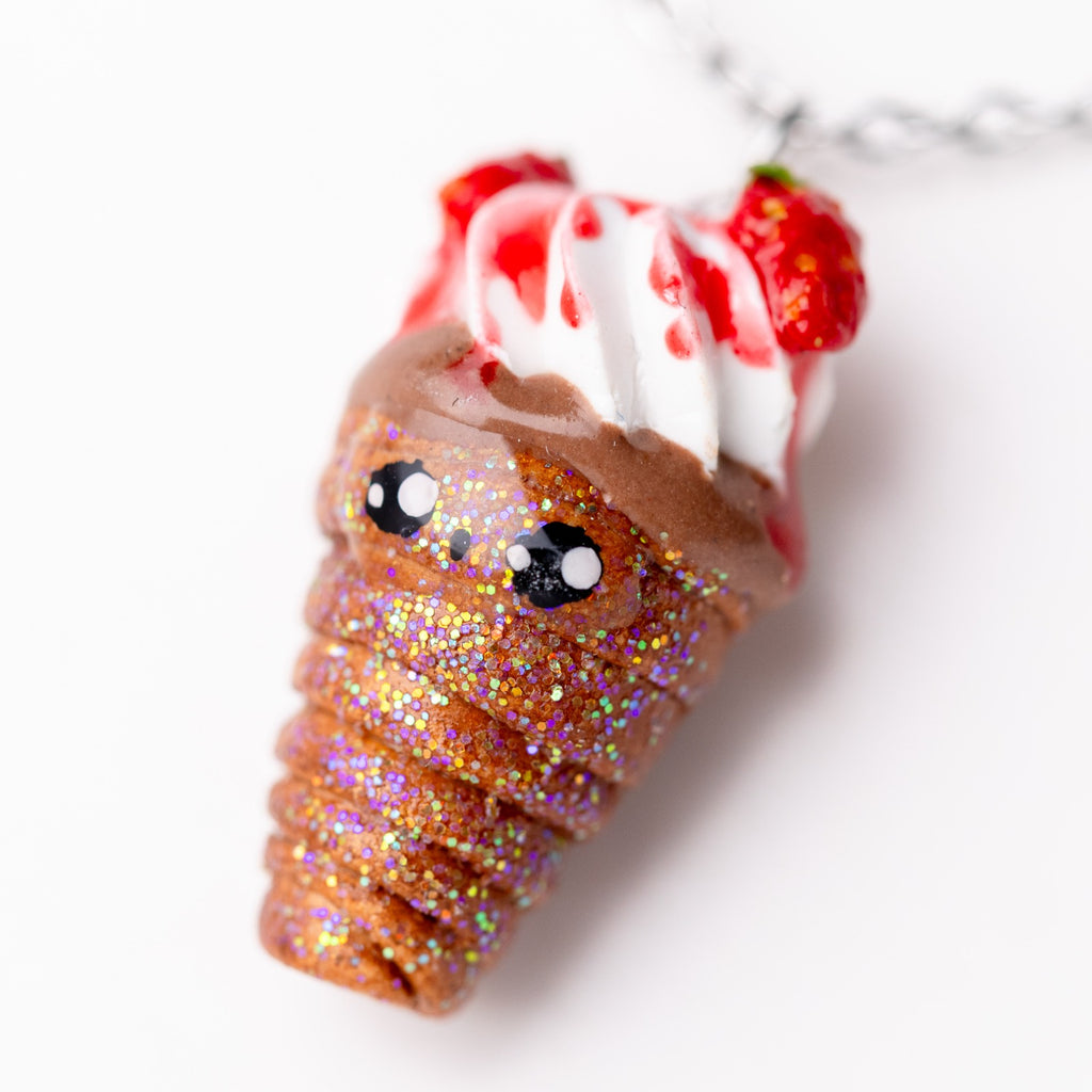 Strawberry chimney cake