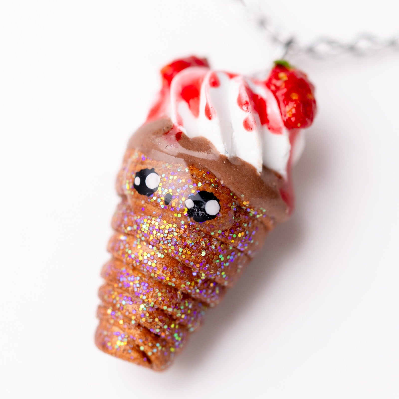 Strawberry chimney cake