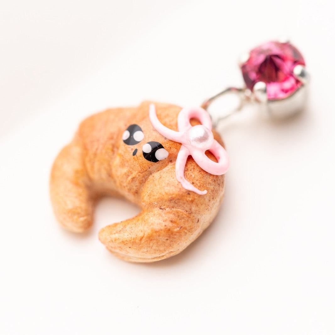 Croissant earrings with swarovski crystals
