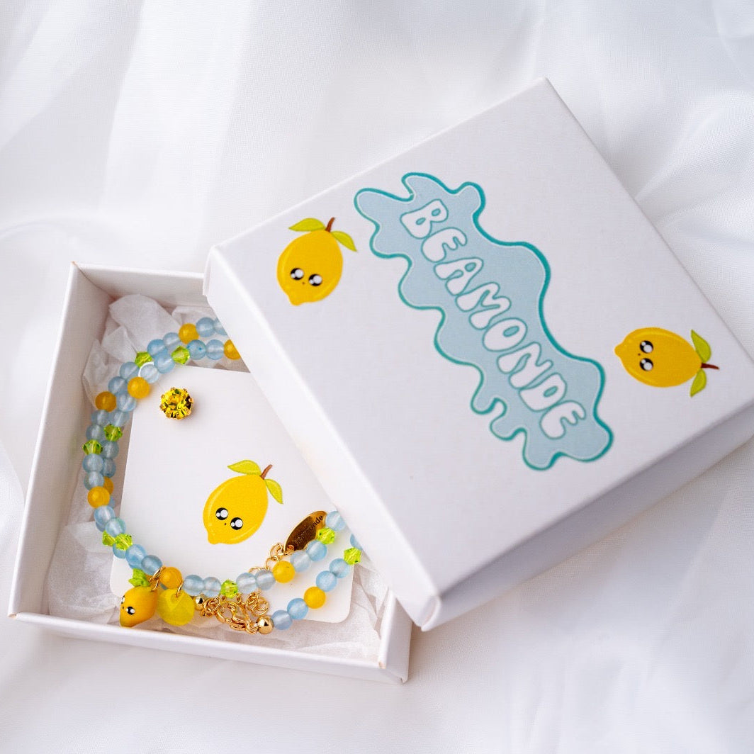 Cute jewelry set of lemon cuties