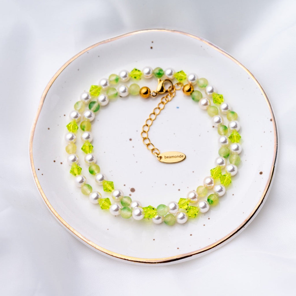 Cute avocado jewelry set - handmade