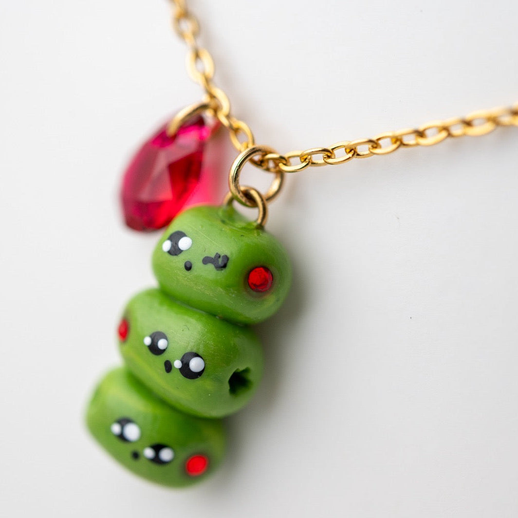 Miniature food cutie - Olives with Swarovski crystal