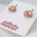 Cute food miniature - cinnamon bun earrings