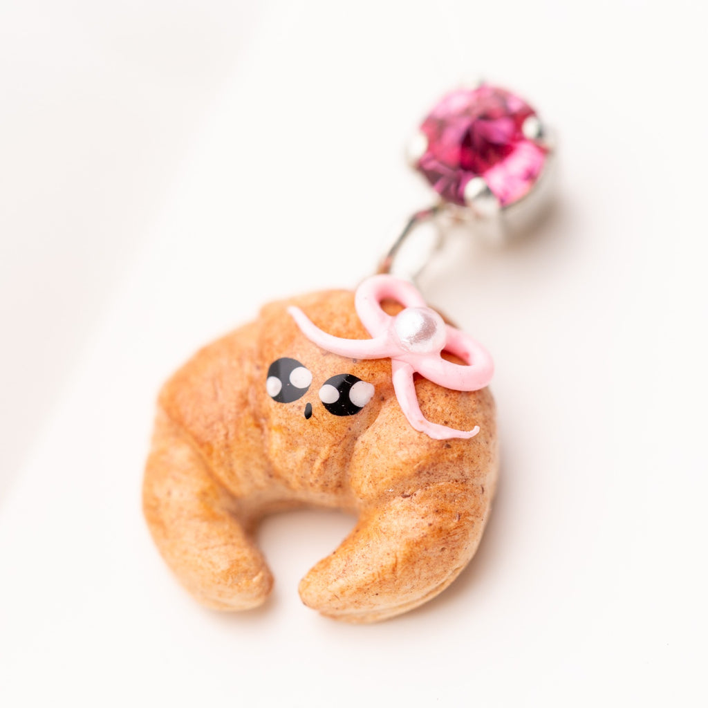 Croissant earrings with swarovski crystals