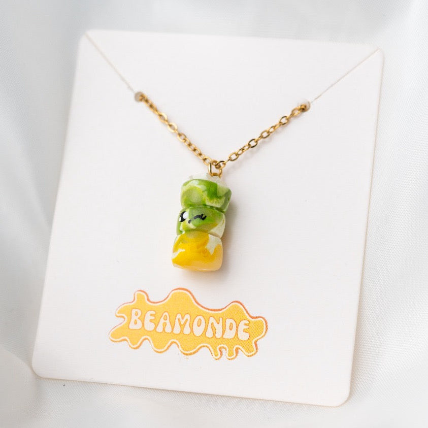 Mango Matcha - cute polymer clay miniature