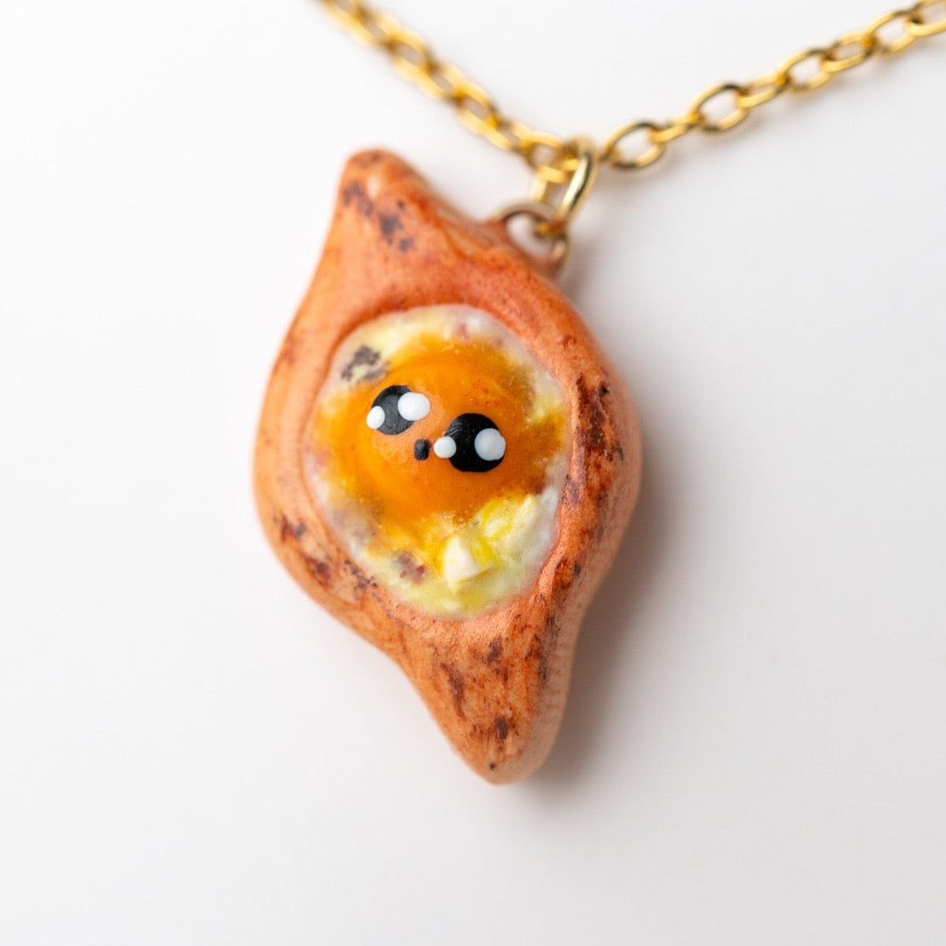Khachapuri miniature – Handmade Polymer Clay Jewelry