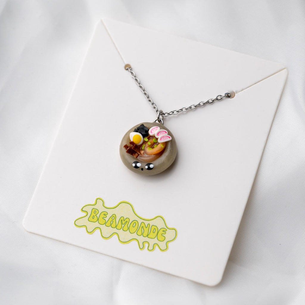 Cute food miniature - ramen polymer clay necklace