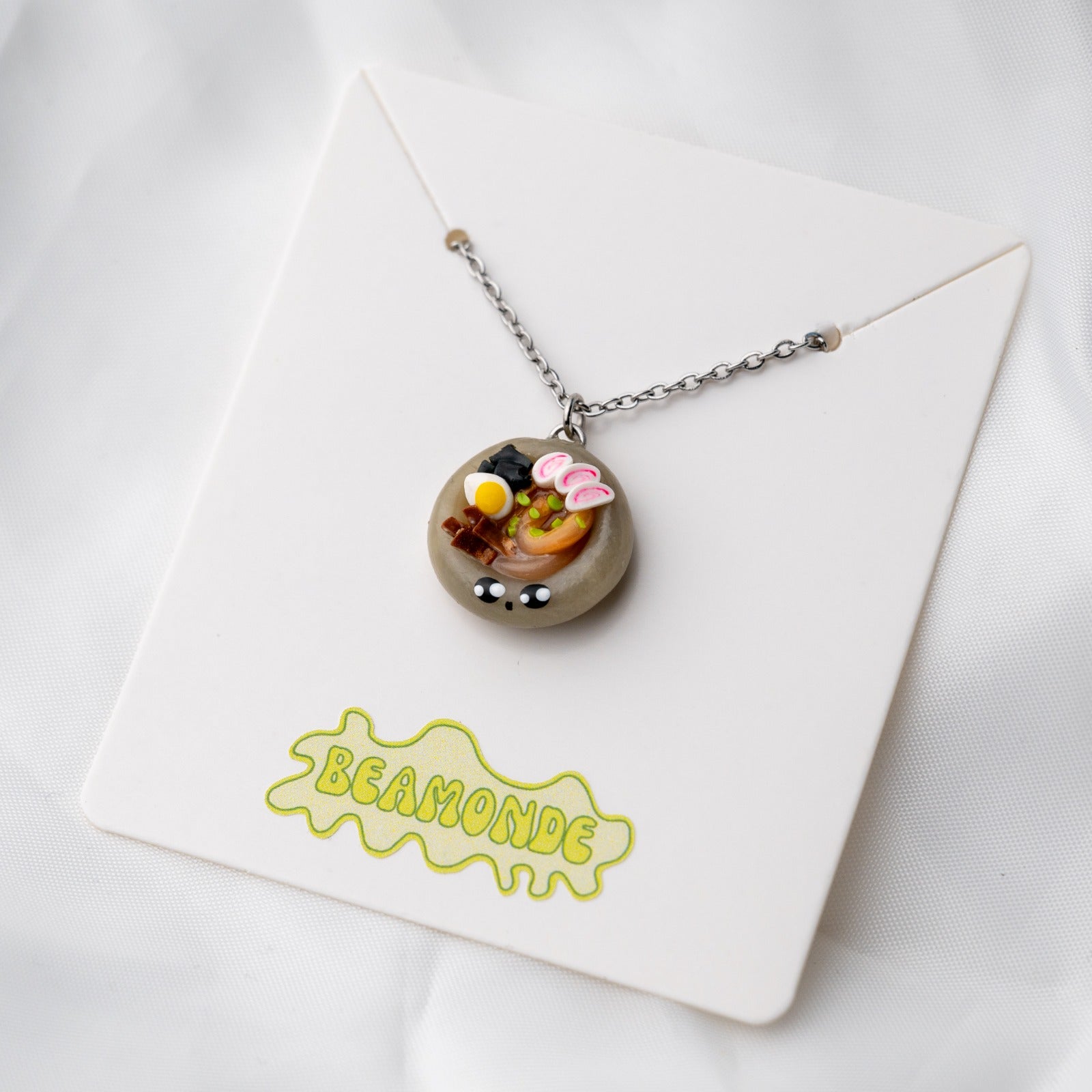 Cute food miniature - ramen polymer clay necklace