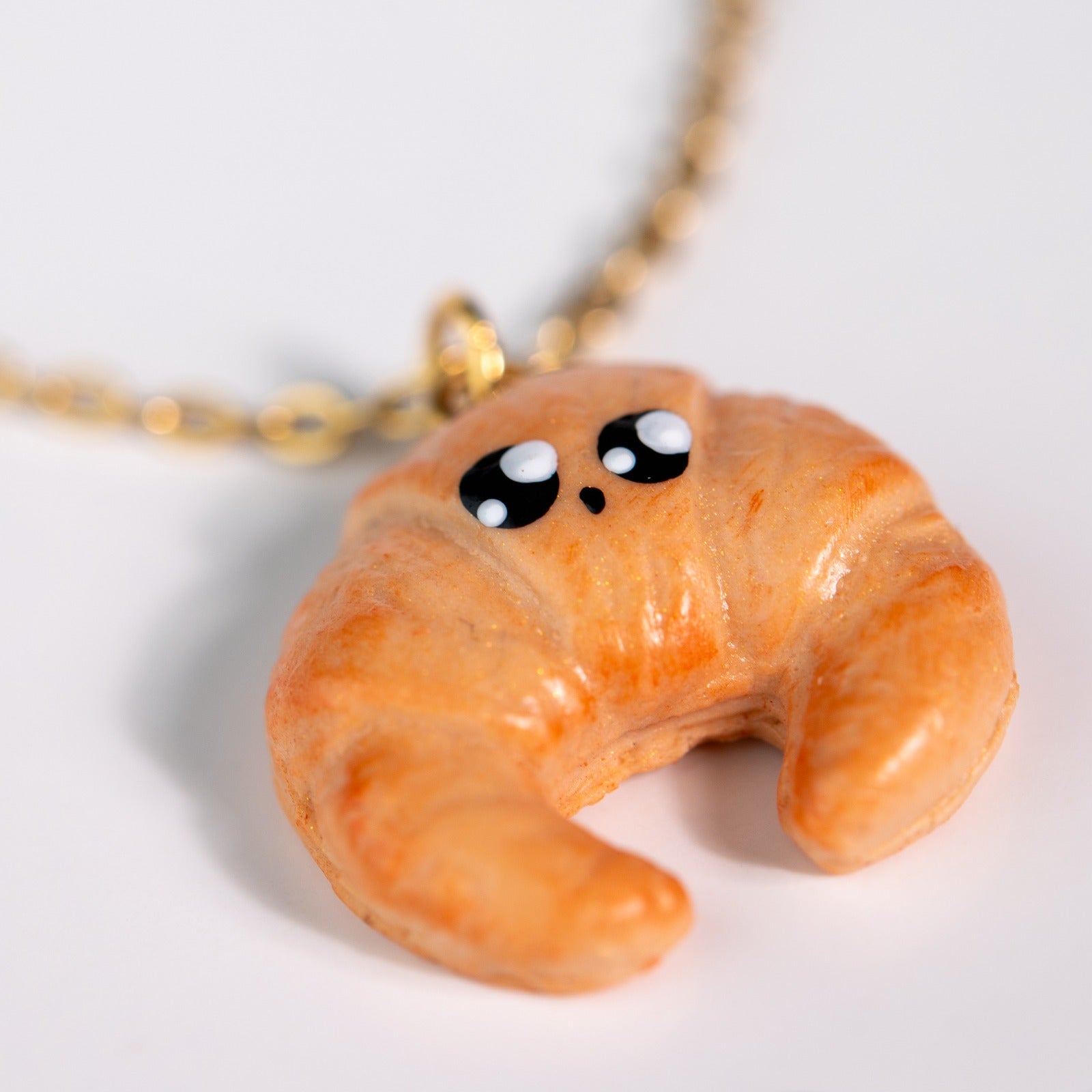 Cute food miniature - croissant necklace