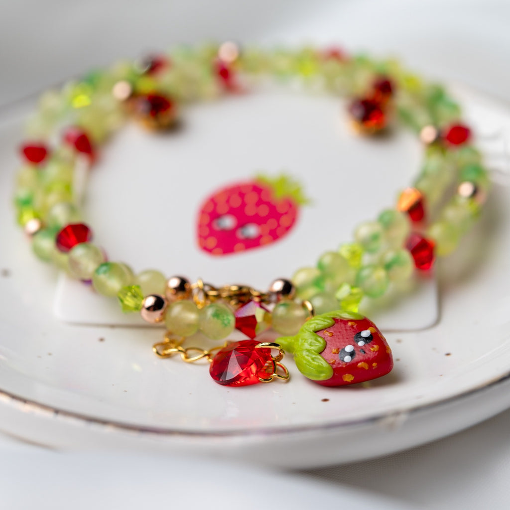 Cute strawberry jewelry set