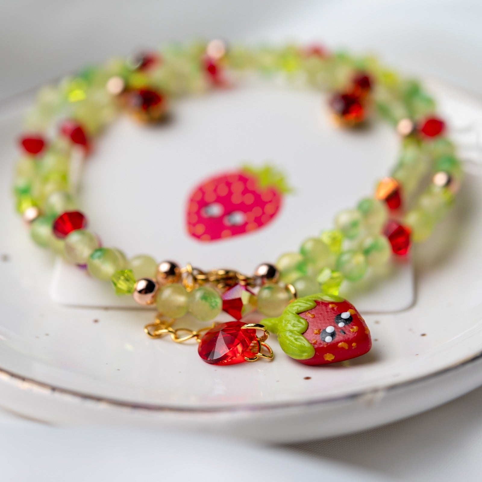 Cute strawberry jewelry set