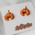 Cute miniature Croissant earrings - handmade polymerclay jewelry